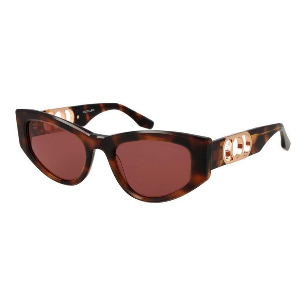 Trussardi Acetate Sunglasses with UV Protection Women Brown